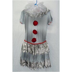 Stephen King It Pennywise two piece Halloween Costume, Medium 8/10, GUC